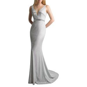 Basix Black Label  Metallic Embellish Mermaid Gown